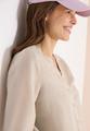 Bluse mit Split Neck aus Leinenmix