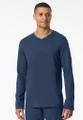 Langarmshirt V-Ausschnitt Blau 48