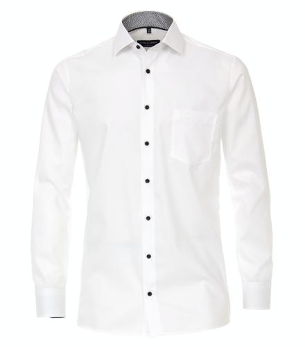 Popeline Hemd uni 39 Modern Fit - Weiss