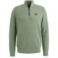 Half zip collar cotton mouline XXL Regular Fit - Quiet Green