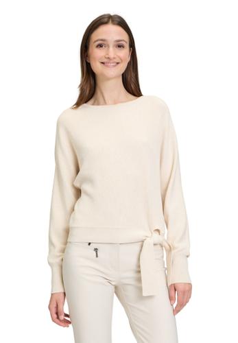 Feinstrickpullover 40 Figurumspielend - Light Beige Melange