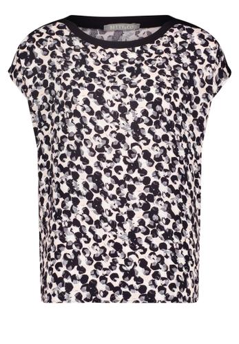 Blusenshirt 36 Figurumspielend - Black-nature