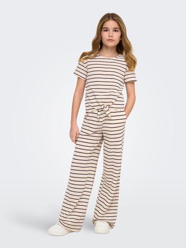 KOGJANA SS STRIPED KNOT TOP JRS 134/140 Normal geschnitten - Tofu