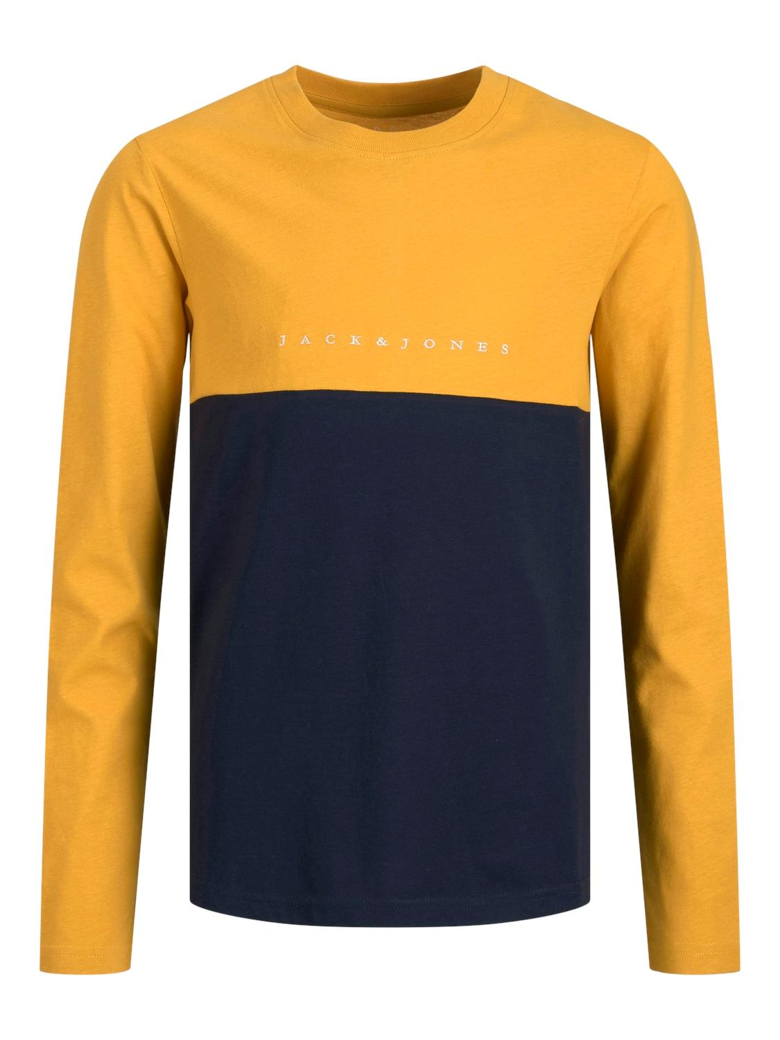 JORCOPENHAGEN BLOCK LS TEE CREW NECK JNR 152 Normal geschnitten - Golden Rod