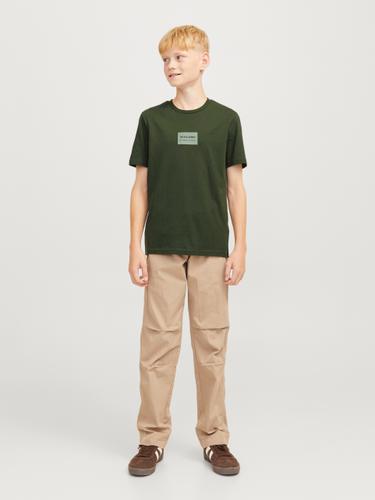 JJHAKKAI TEE SS CREW NECK JNR 176 Locker geschnitten - Kombu Green