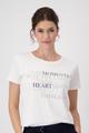 T-Shirt mit Strasssteinen 38 - Off-white