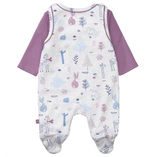 Strampler mit Shirt mit Allover-Print 56 normal - Soft Grey Aop