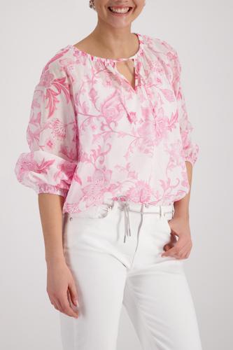 Bluse mit Blumenmuster 38 - French Rose Gemustert