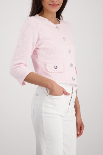 Strickjacke mit Flammgarn 36 - French Rose