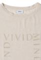 T-Shirt in Leinen-Optik mit Print