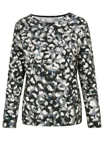Rdh.-Shirt, 1/1 Arm, Druck 40 - Grau Combo