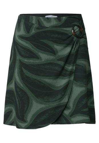 Knielanger Rock in Wickeloptik 40 - Deep Bound Green