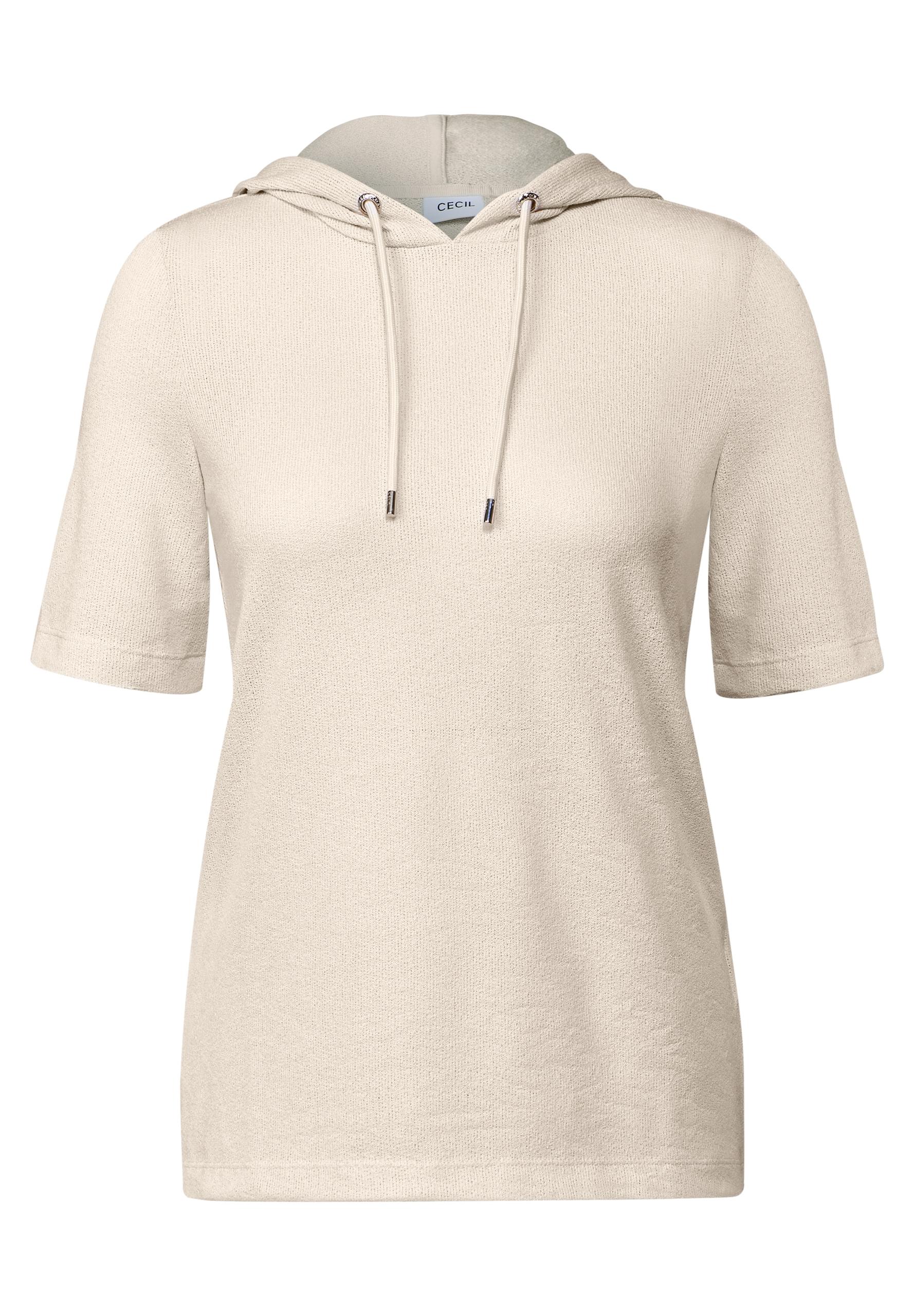 Crepe Hoodie-Shirt S - Light Beige