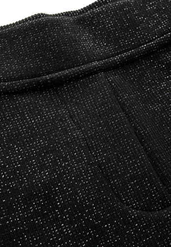 Hose mit Glitzer-Details XS/28 - Black Melange