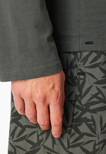 Langarmshirt Knopfleiste 48 - Dunkelgrün