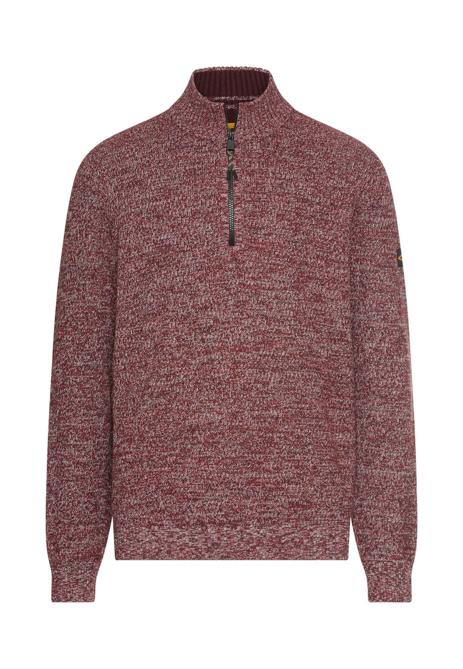Strick-Troyer mit melierter Struktur M Regular Fit - Amber Red