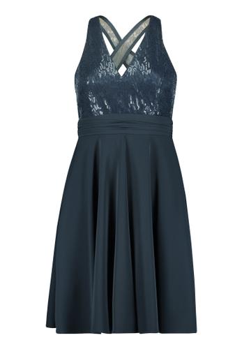 Cocktailkleid 38 Schwingend - Dunkelblau
