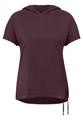 Materialmix Kapuzenshirt S - Mulberry Red