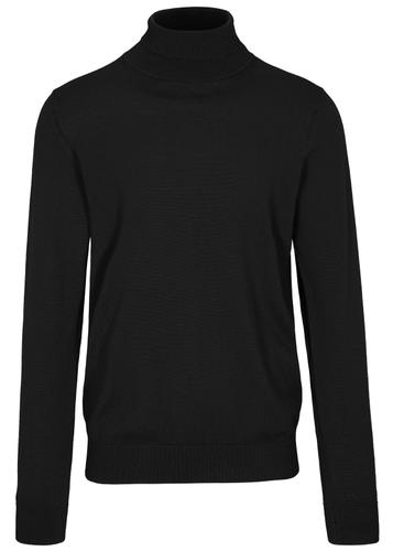 Rollkragen Pullover - Schwarz / L