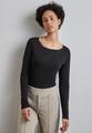 Shirt mit U-Boot-Ausschnitt 36 - Black