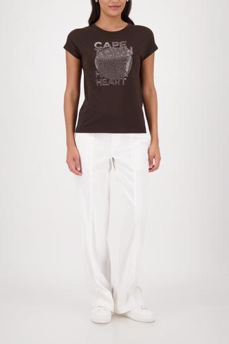 T-Shirt mit Schriftzug 36 - Dark Chocolate