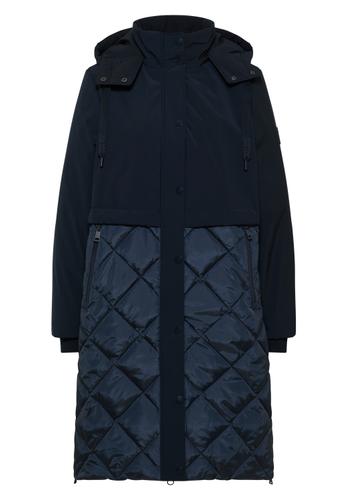 Mantel mit Strukturmix M - Dark Navy Blue