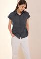 Hemdbluse in Unifarbe S - Volcanic Grey