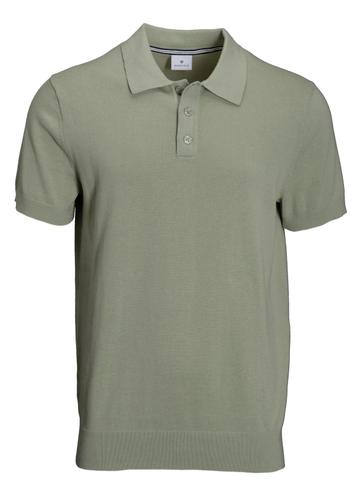 NOS Polo Strick Shirt 1/2 Arm S - Eucalyptus