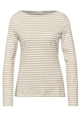 Gestreiftes T-Shirt 42 - Cotton Beige