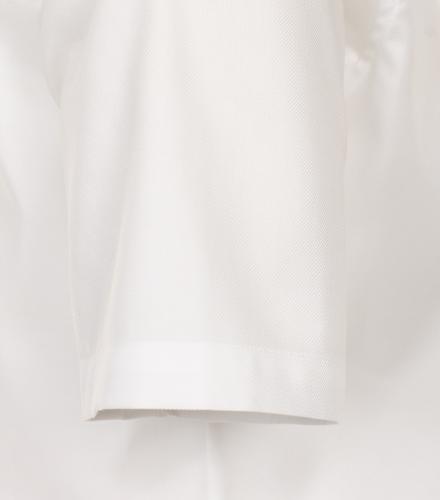 Dobby Hemd Halbarm uni 40 Modern Fit - Weiss