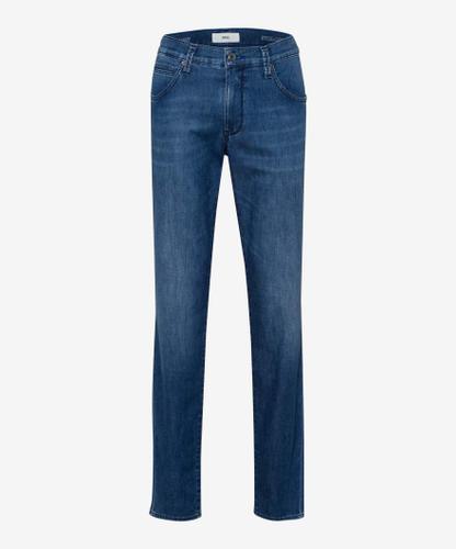 Style Cadiz 33/32 Five-Pocket-Jeans, Aufgesetzte Gesäßtaschen, Einschubtaschen vorn, Verdeckter Reißverschluss, Gerader Schnitt, Normale Leibhöhe, Straight Fit, Normale Fußweite - Regular Blue Used