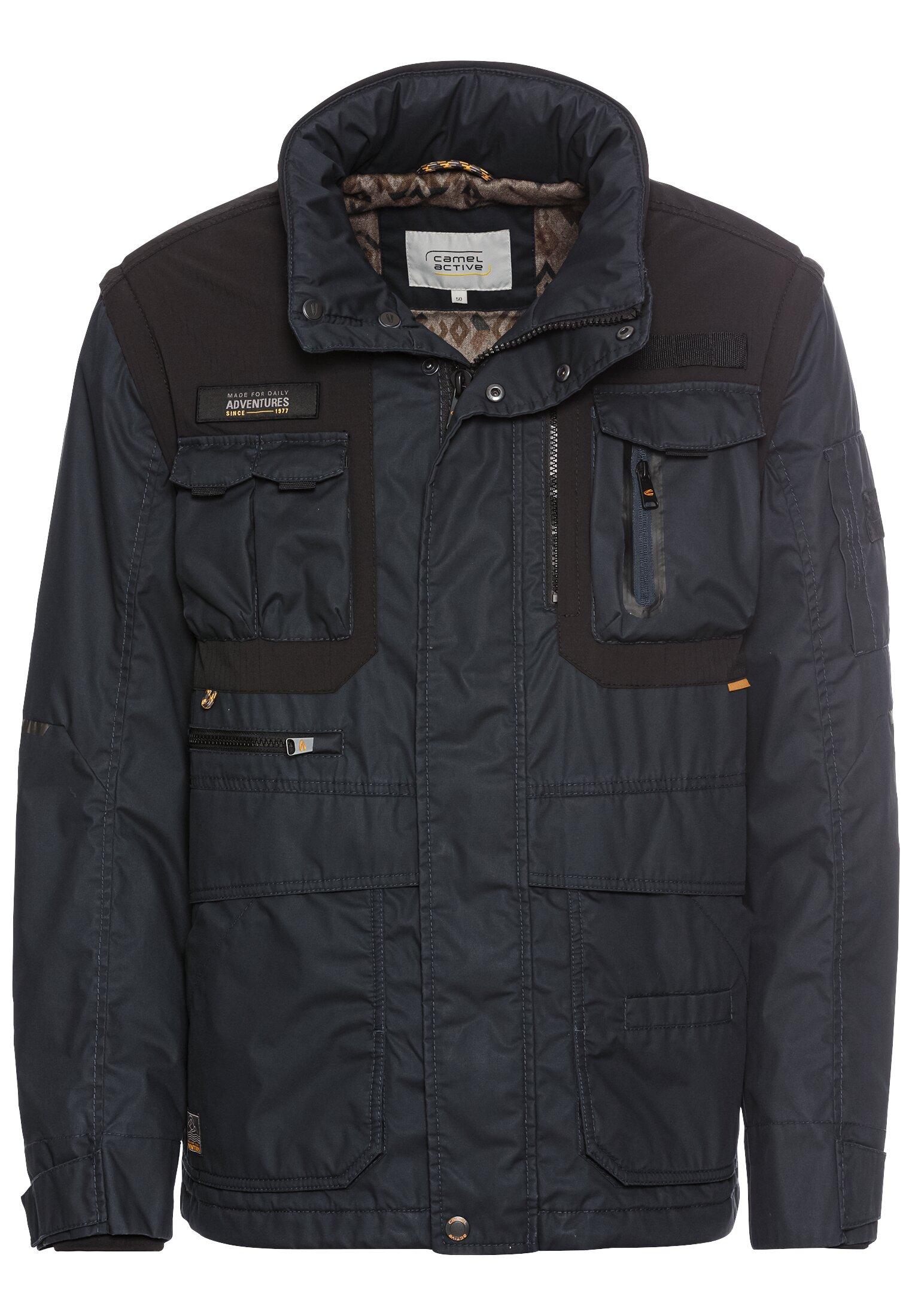 Fieldjacket mit Einroll-Kapuze 50 Regular Fit - Night Blue