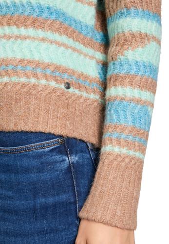 Strickpullover 42 Lässig - Camel/mint