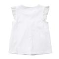 T-Shirt mit Volants 80 bequem - White