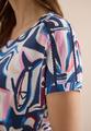 Kurzarm Shirt mit Spitzendetail S - Universal Blue