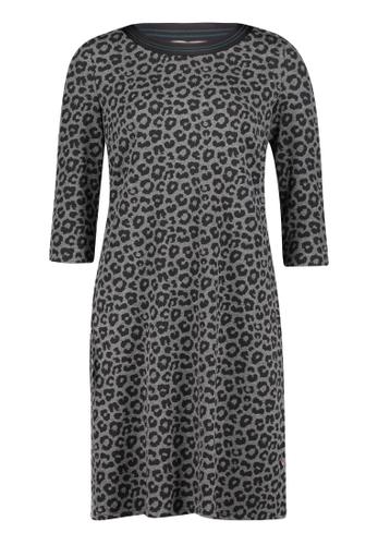 Jerseykleid 42 Gerade - Grey/black