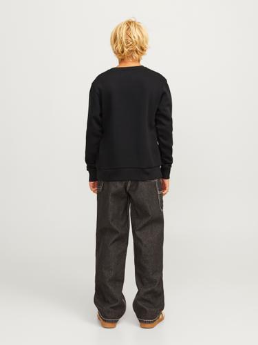 JJLUKE SWEAT CREW NECK JNR 176 Normal geschnitten - Black