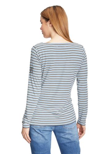 Casual-Shirt M Gerade - Blau/grau
