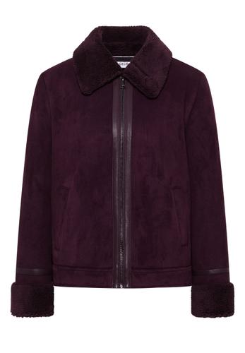 Veloursjacke S - Eggplant Red