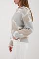Strickpullover mit Wolkenmuster 44 - Lattemacchiato Gemustert