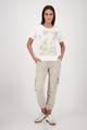 T-Shirt mit Fotoprint und Strasssteinen 46 - Cream