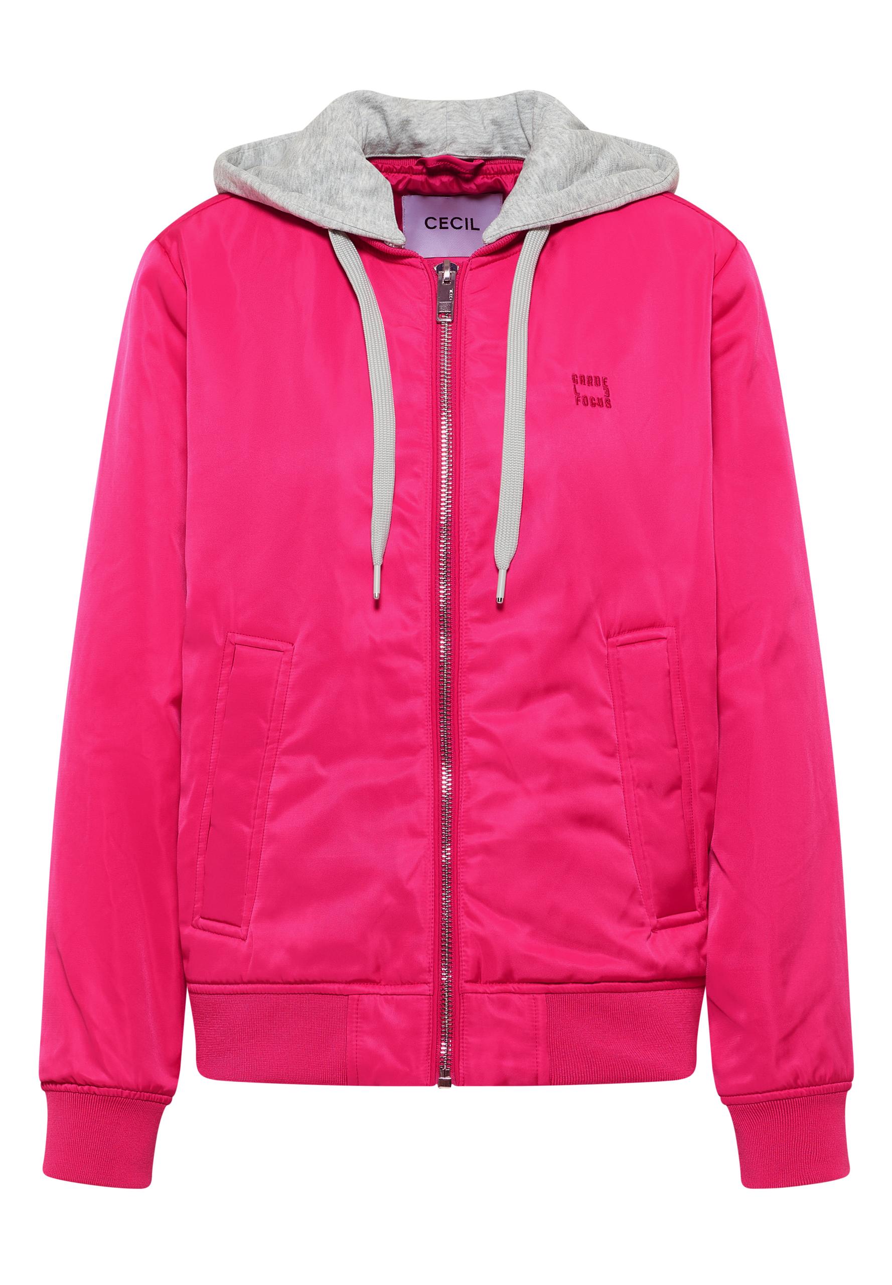 Blouson mit abnehmbarer Sweat-Kapuze XL - Beetroot Pink