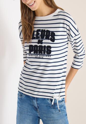 3/4-Arm Shirt mit Wording Artwork S - Universal Blue