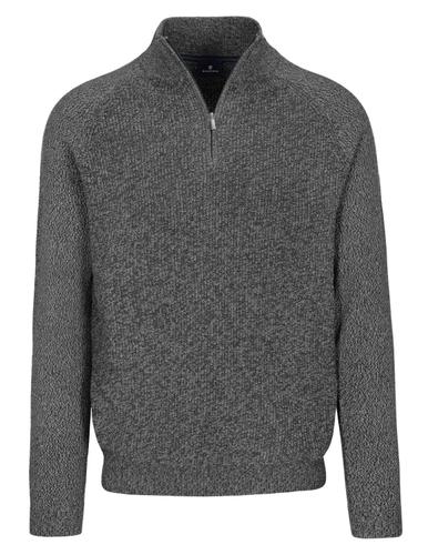 Zip Troyer Pullover 3XL - Blue Navy Mel.