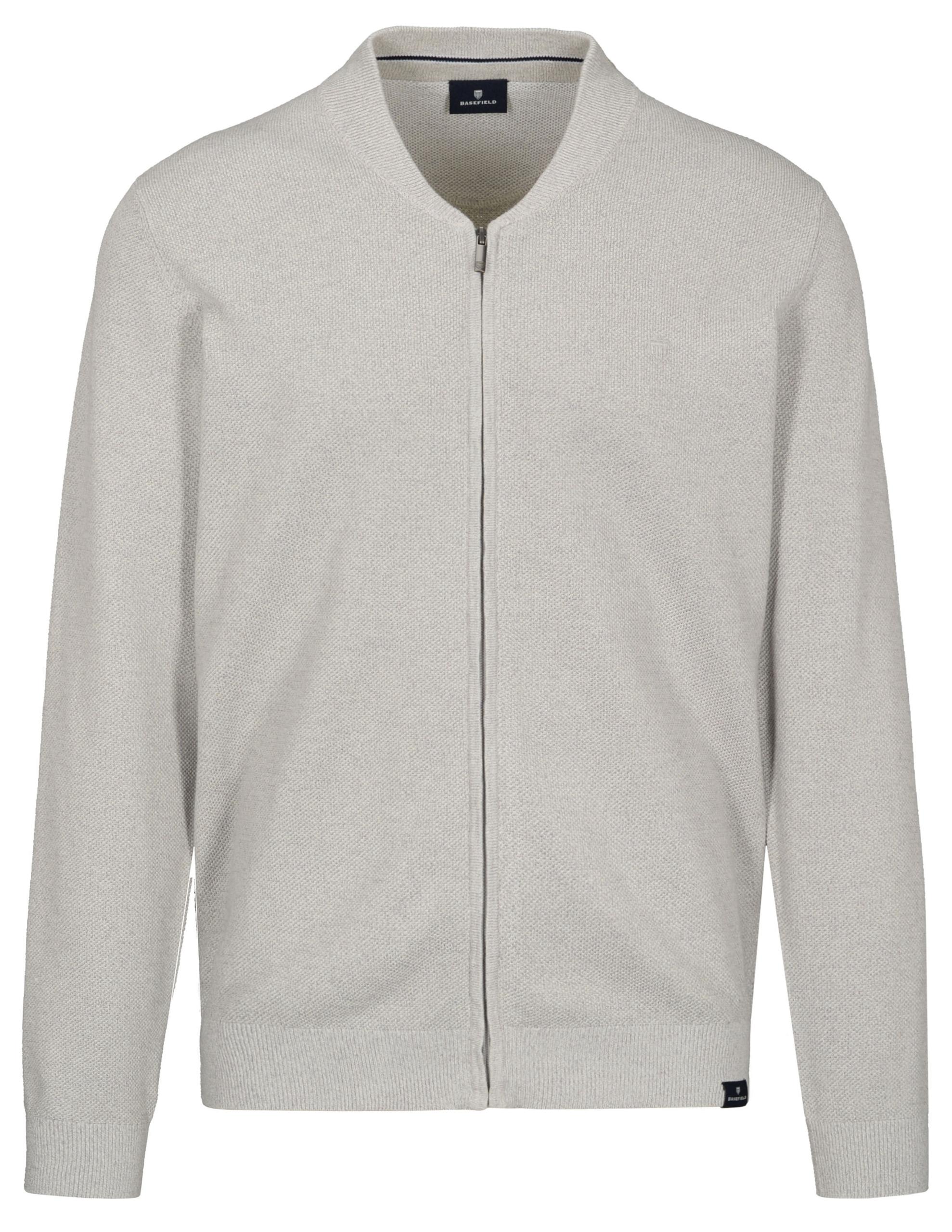 Zip Stehbund Strickjacke 3XL - Sand Mel.