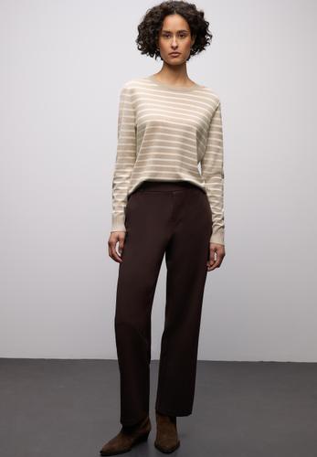 Gestreifter Pullover 38 - Cotton Beige