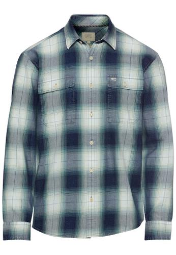Regular Fit Langarmhemd aus Baumwolle Blau M