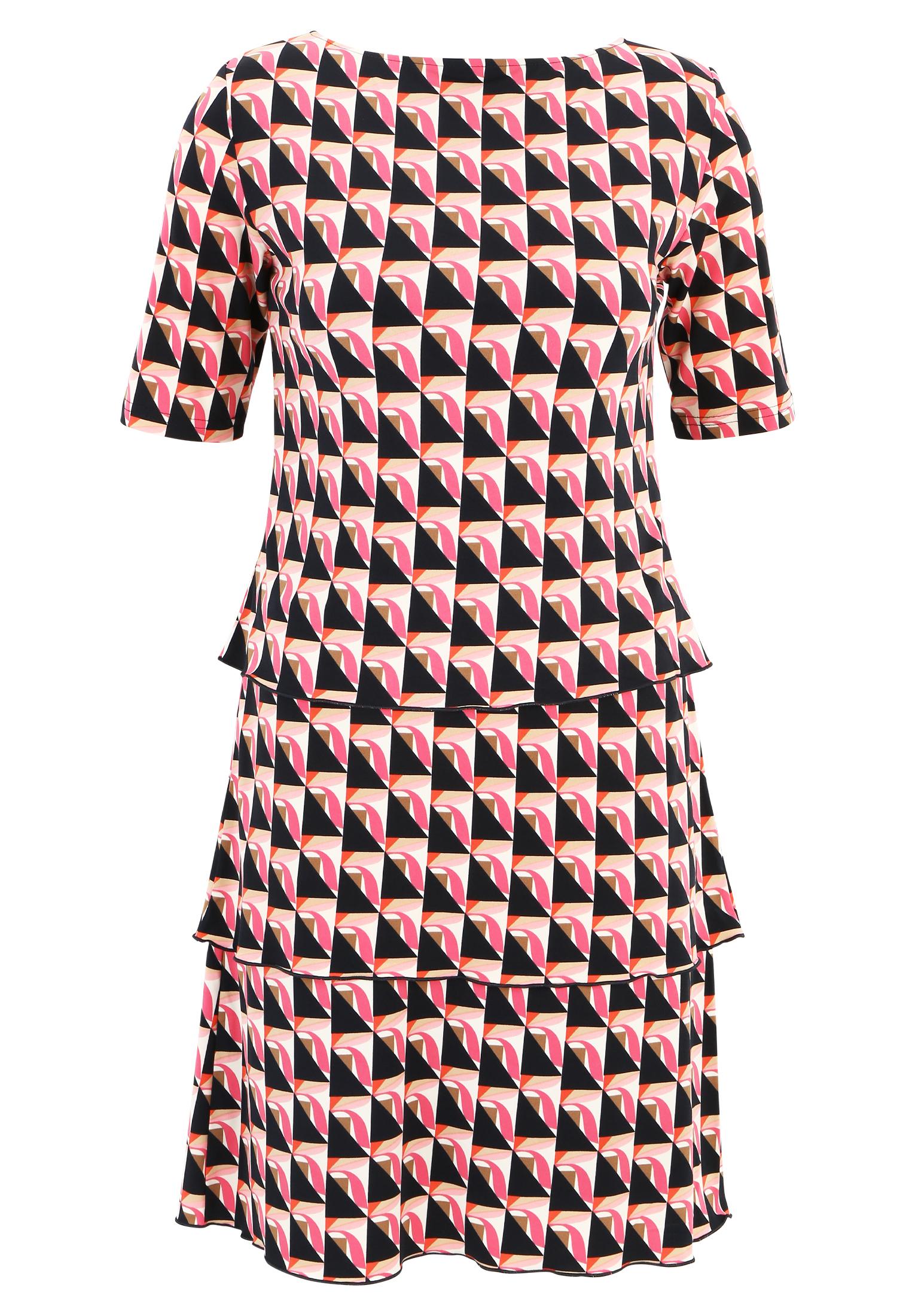 Stufenkleid 38 Gerade - Pink/dark Blue