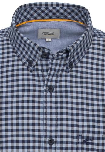 Vichy Karohemd aus reiner Baumwolle Blau 3XL