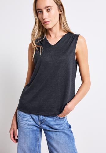 V-Neck Top mit Spitze